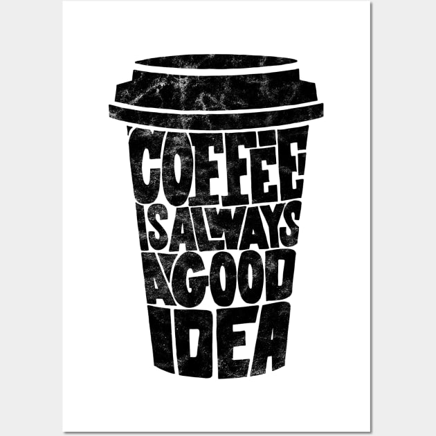 Coffee is Always a Good Idea Wall Art by Mira_Iossifova